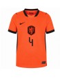 Ženski Nogometna dresi replika Nizozemska Virgil van Dijk #4 Domači SP 2026 Kratek rokav Ženski Nogometna dresi replika Nizozemska Virgil van Dijk #4 Domači SP 2026 Kratek rokav